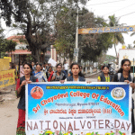 A voter awareness jatha by Chhayadevi Educational Institution