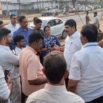 Mangaluru: MLA Vedavyas Kamath visits Kannur National Highway