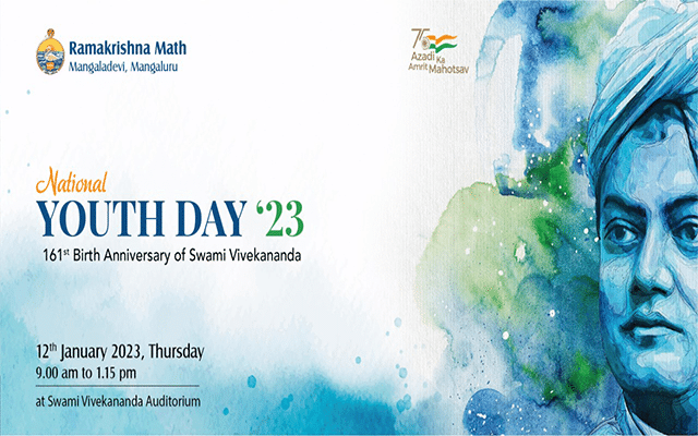 Mangaluru: National Youth Day will be celebrated at Ramakrishna Mutt on January 12.