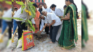 Bhoomipujan for construction of community hall at a cost of Rs.45 lakh