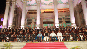 CM's photo session with NCC cadets who participated in the Republic Day parade