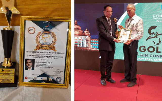 Renowned cardiologist Dr Narasimha Pai has been awarded the "Golden Am" award