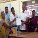 MLA Bandeppa Khashempur travels to villages and distributes title deeds