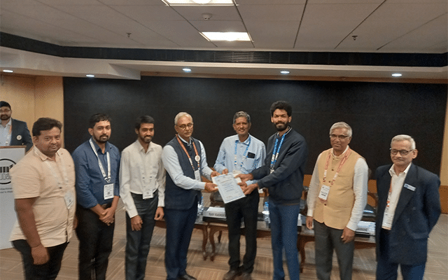 Nitte College of Engineering won the fourth best research award in "Imtex-2023"