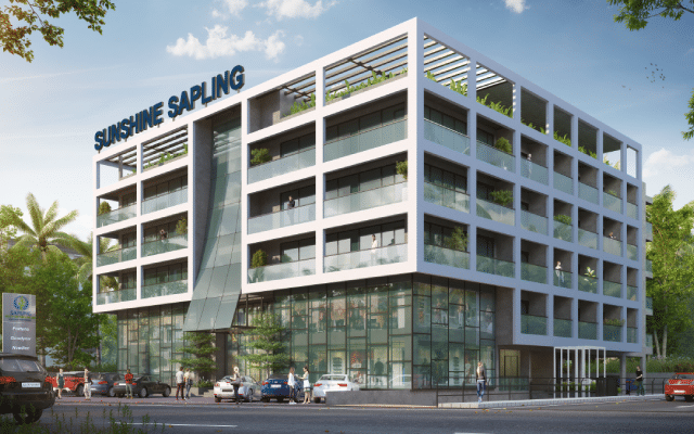 Foundation stone for Sunshine Sappling residential, commercial complex at Bajpe on February 19