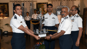 Valedictory ceremony of pilot and weapon systems training course at Air Force Base, Bidar