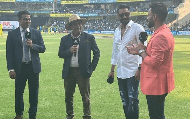 Ajay Devgn attends a cricket match to promote the film