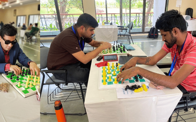 Visually challenged chess match: Gangolli, Aryan, Soundarya advance