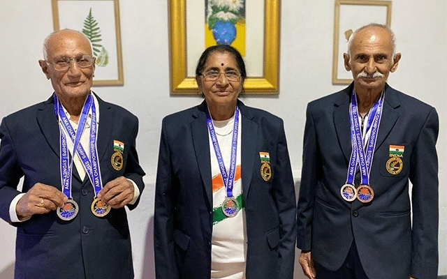 5 medals for three from Kodagu at the ongoing Senior Games in Sydney