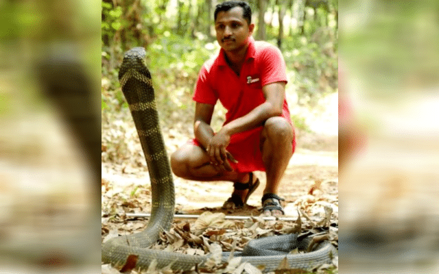 Snake conservationist Ashok Layila