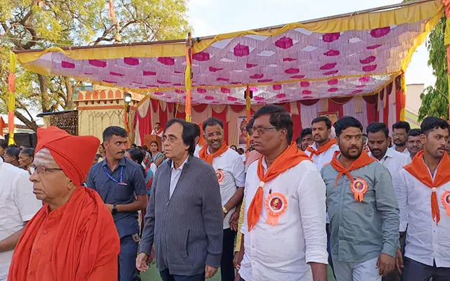 Bidar: Ashok Kheny attends the unveiling of the statue of Vishwaguru Basaveshwara
