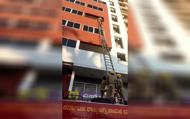 An elderly man trapped inside an apartment room in Kundapur was rescued.