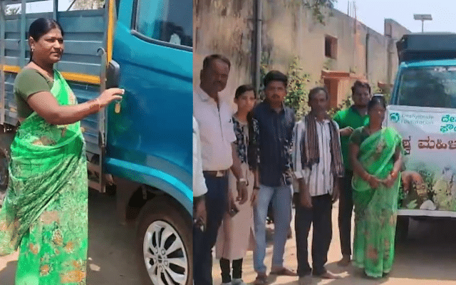Hubballi: Neelamma rides goods vehicle, weighs family's balance
