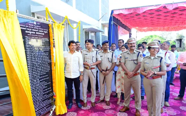 Inaugurating the new building of Mangaluru North Traffic Police Station, Dr. Y Bharath Shetty