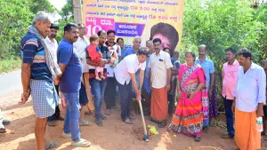 Mangaluru: Road development at a cost of Rs 10 lakh in Manur launched