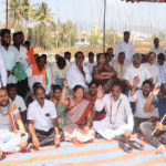 Congress protests against corruption in Basavanahalli lake works