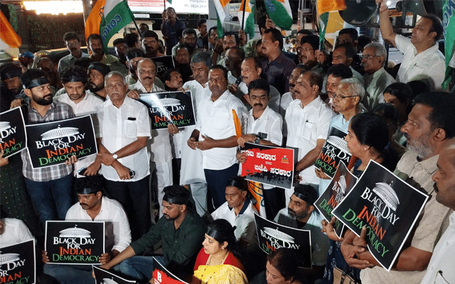 Is it wrong to question those who have looted the country, protesting B.K. Hariprasad Question