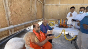 Puthige Sri performs bhoomipujan for massive Swaminarayan temple to be built in Bahrain