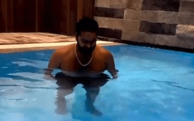 Rishabh Pant shares a video of himself walking in the water