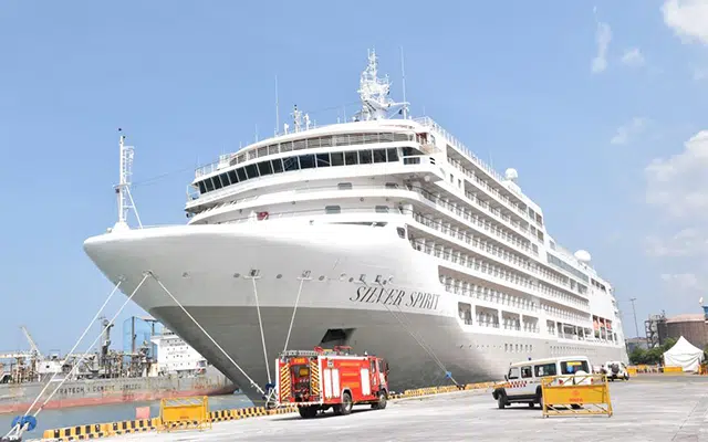 “SILVER SPIRIT” 06th Cruise Vessel arrived at New Mangalore Port today.