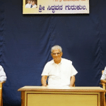 Ujire: Dr. D. Heggade greets the students of Siddhavana
