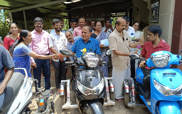 Udupi: Motorised tricycles distributed to differently abled persons