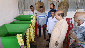 Raghupathi Bhat inaugurates 3rd year hadilu land cultivation - paddy mat naji manufacturing unit