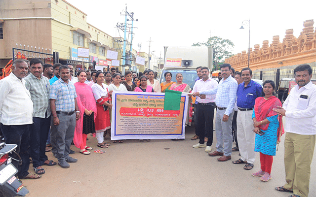 Chamarajanagar: Voter awareness vehicle launched