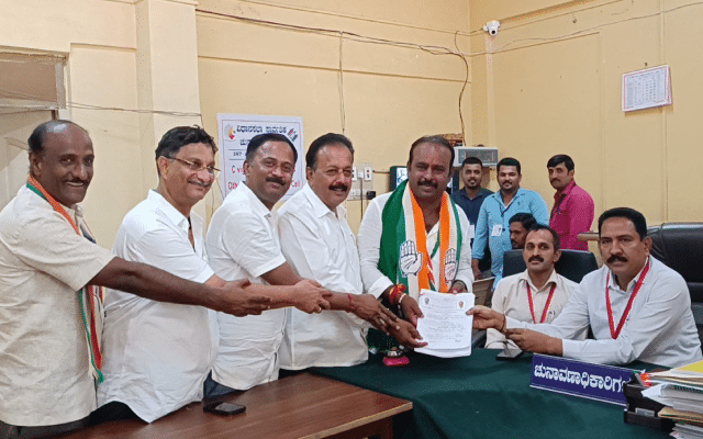 Maddur Congress candidate Uday files nomination