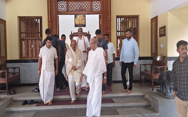 CM Basavaraj Bommai arrives at Srikshetra Dharmasthala