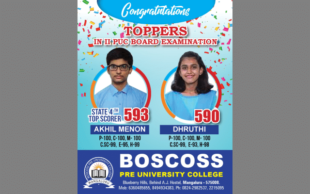 Mangaluru: 99.47 per cent result for Boscos PU College