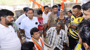 Bharath Shetty visits activist's house in Hosabettu