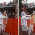 Video of farmer wiping PM Modi's cut-out goes viral