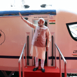 PM Modi flags of Chennai-Coimbatore Vande Bharat train