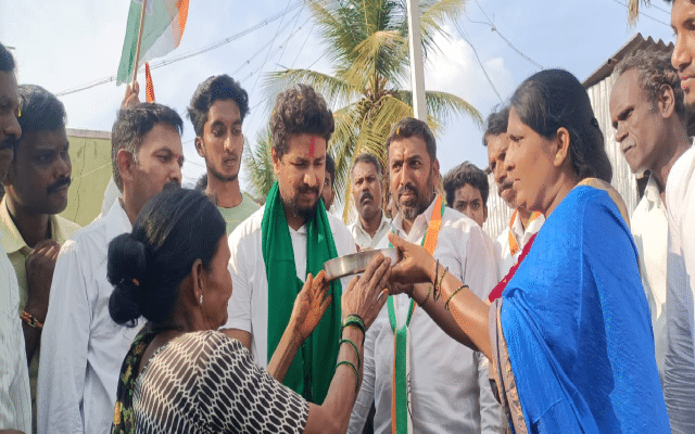 Nanjangud: Congress candidate Darshan Dhruvanarayan seeks votes