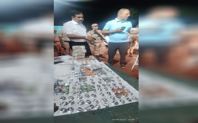 Rs 18 lakh unaccounted cash seized Cash, silver coins worth Rs 6 lakh seized