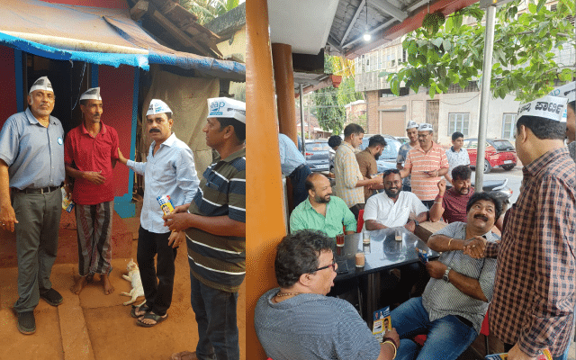 Aam Aadmi Party holds corner meetings here and there