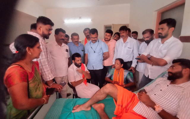MLA Bhagirathi meets youth who have been subjected to police brutality