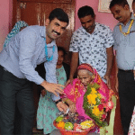 Chikkamagaluru: Senior citizens above 80 years of age cast their votes from home