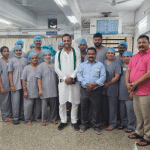 Prasad Raj Kanchan visits KMC Hospital and seeks votes