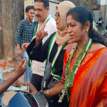 Mangaluru: JD(S) candidate Sumathi S Hegde campaigns in Bandar