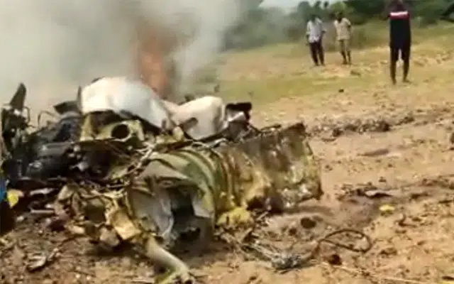 lightweight Kiran trainer aircraft crashed into an open field at Bhogapura in Karnataka's Chamarajanagar district on Thursday.