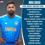 India Squad For T20