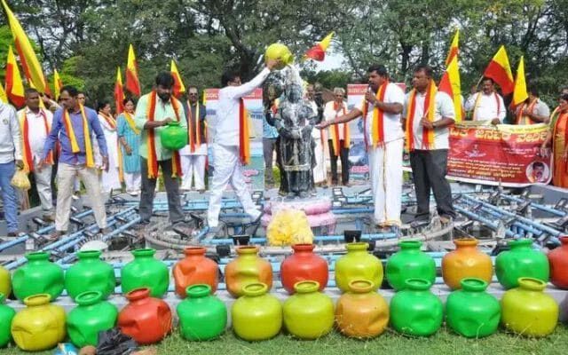 Cauvery row: Protests against release of water to Tamil Nadu